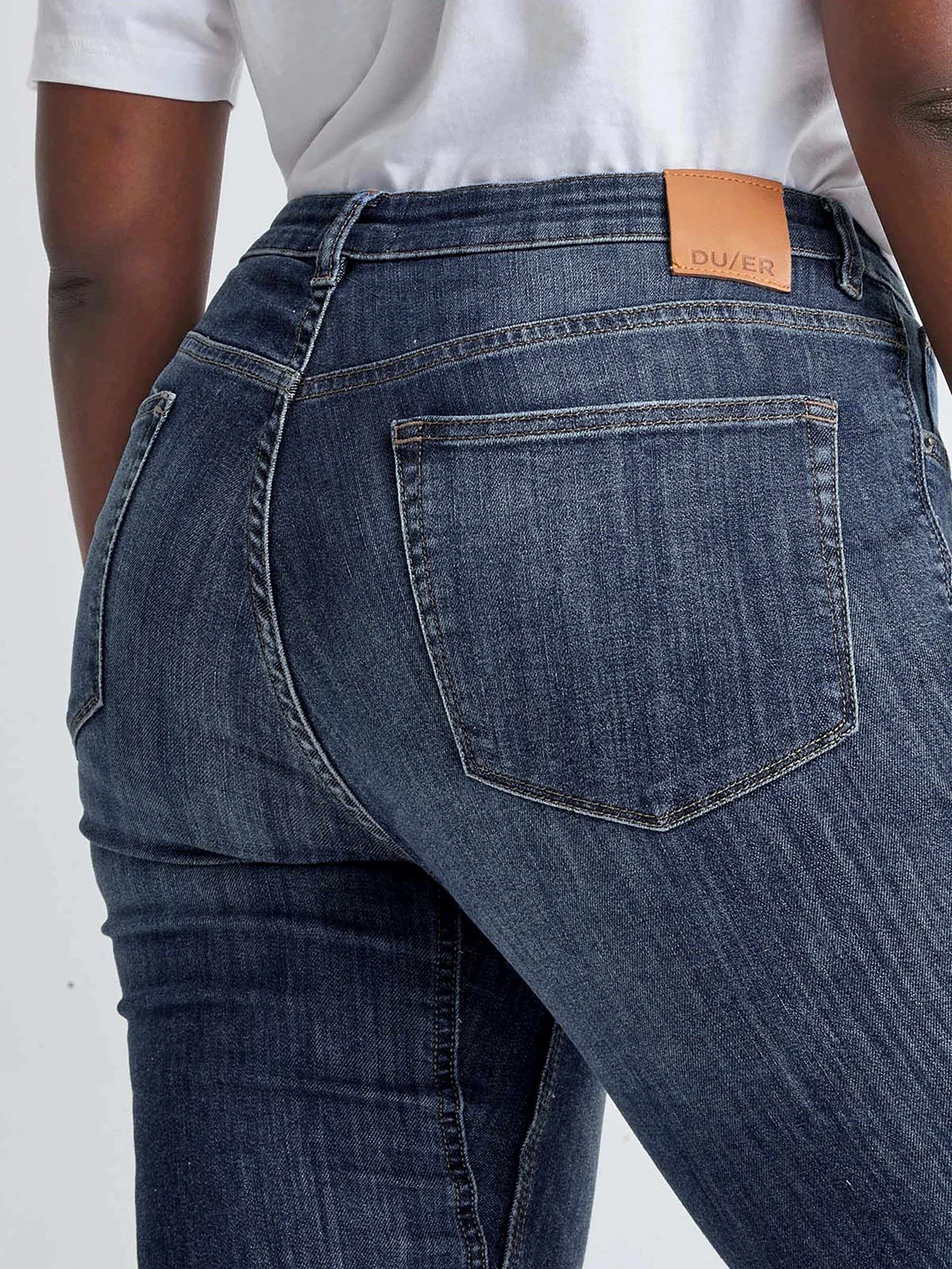 Duer Womens Performance Denim Girlfriend Pants - Image 3