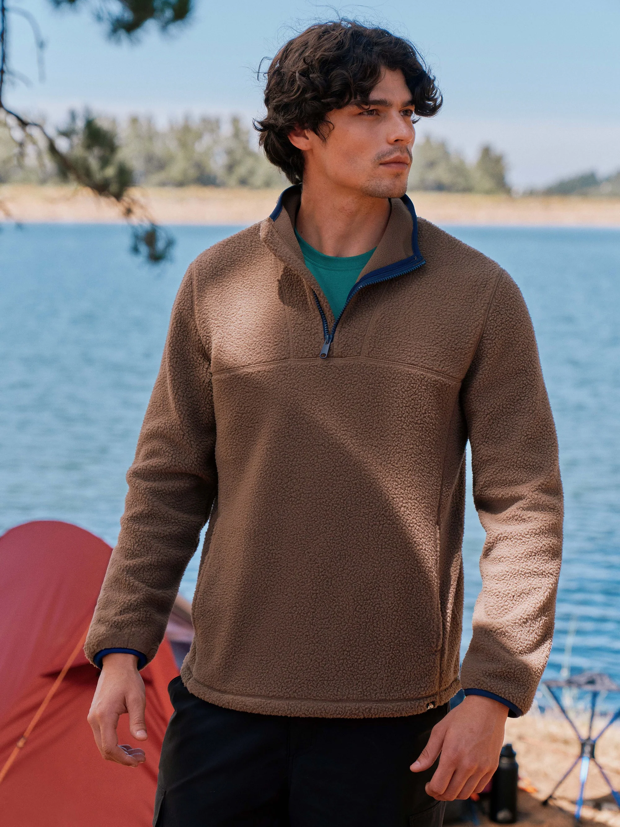 EMS Alfie Mens Sherpa Half Zip Fleece