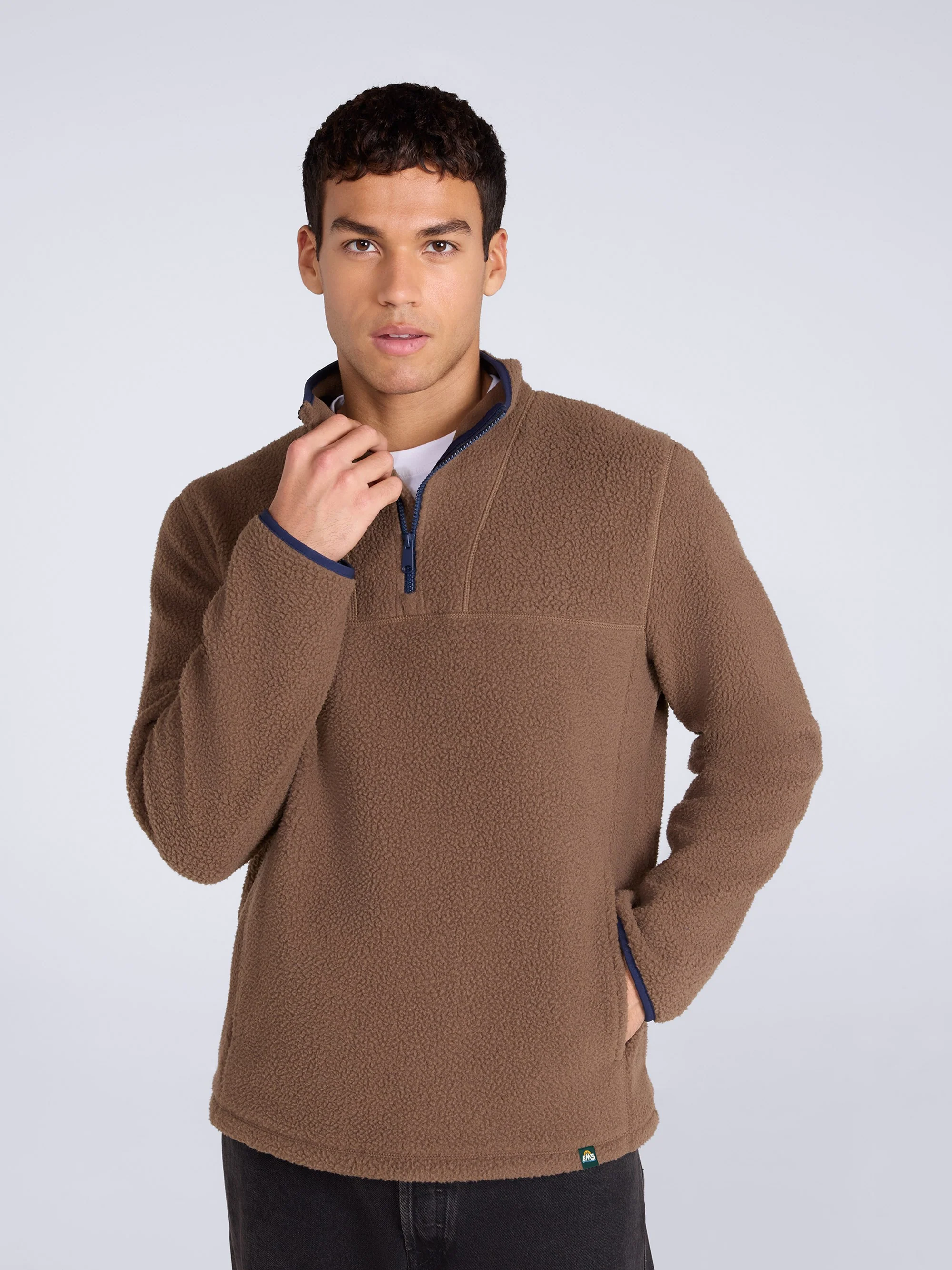 EMS Alfie Mens Sherpa Half Zip Fleece - Image 2