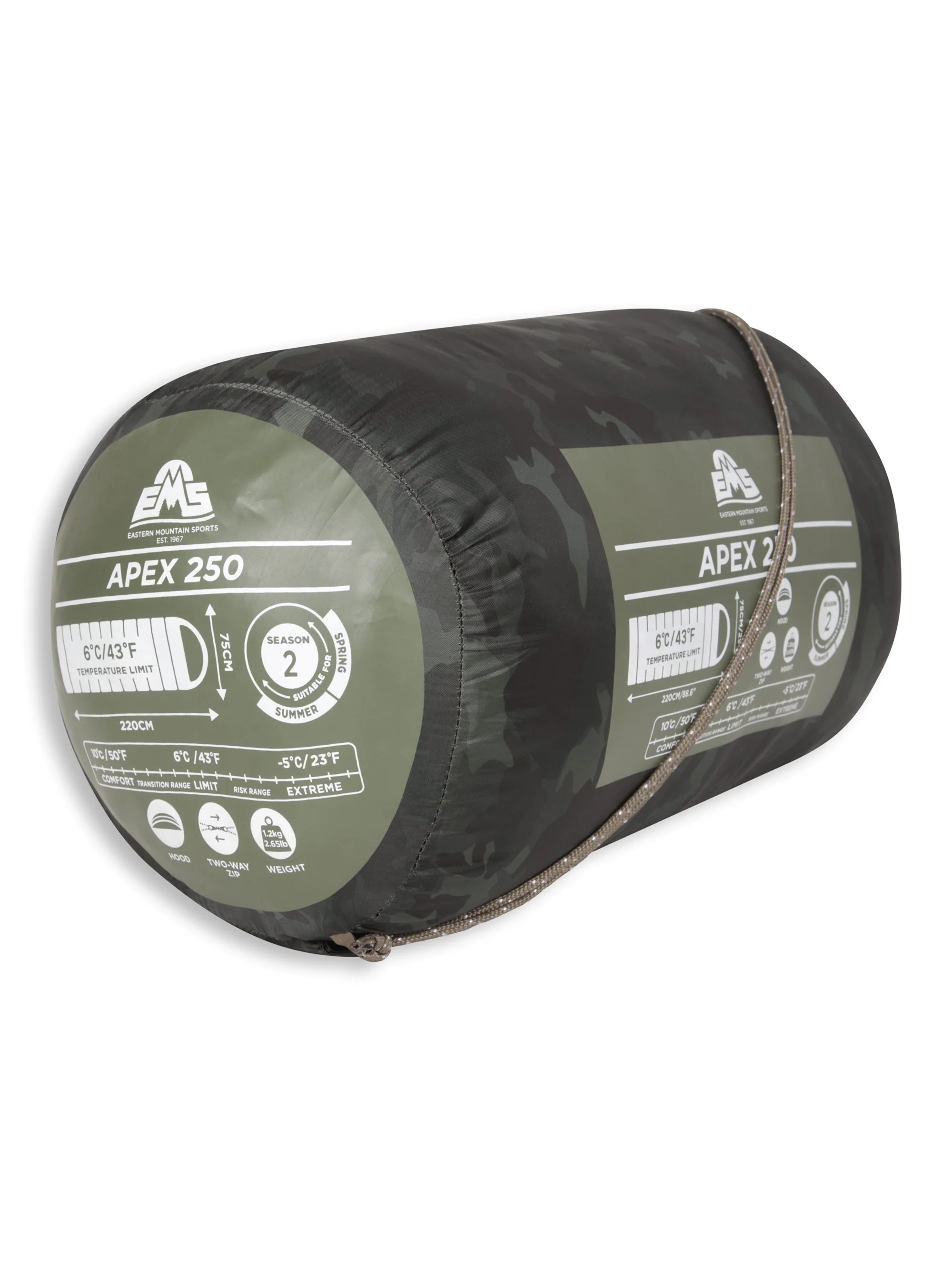 EMS Apex 250 Square Sleeping Bag - Image 6