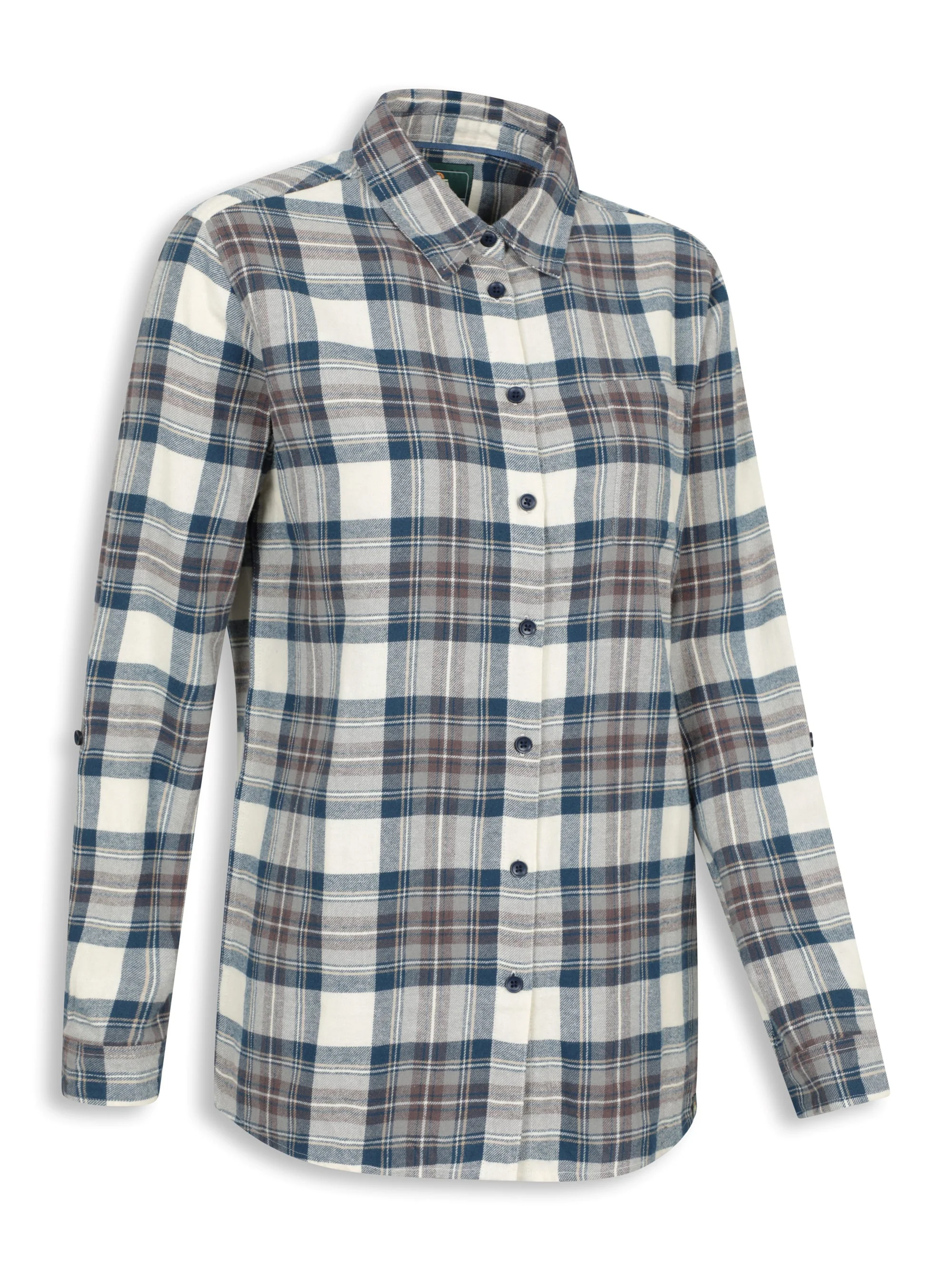 EMS Balsam Womens Long Line Flannel Shirt - Image 6