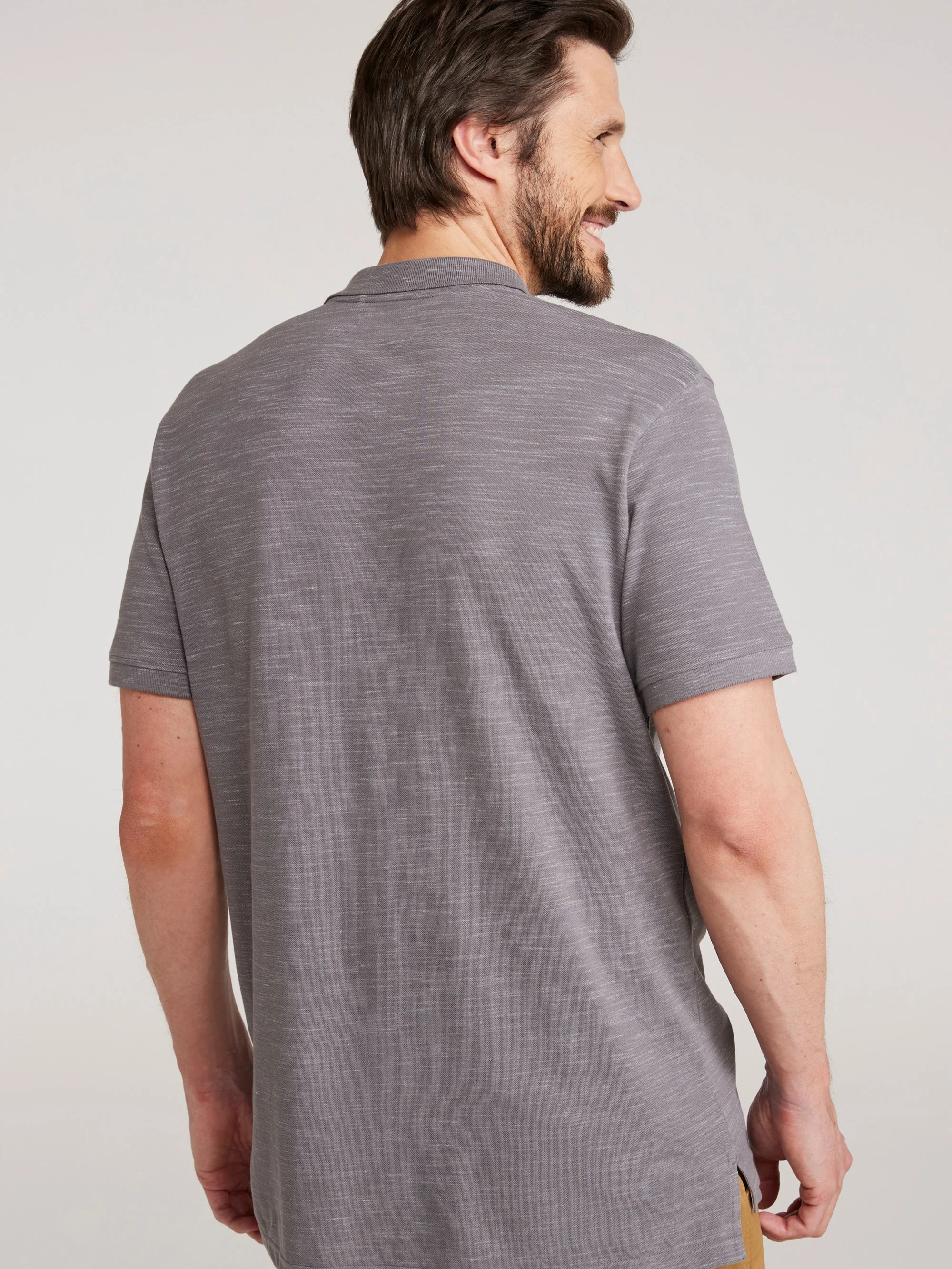 Mountain Warehouse Dawnay Pique Slub Textured Mens Polo Shirt - Image 3
