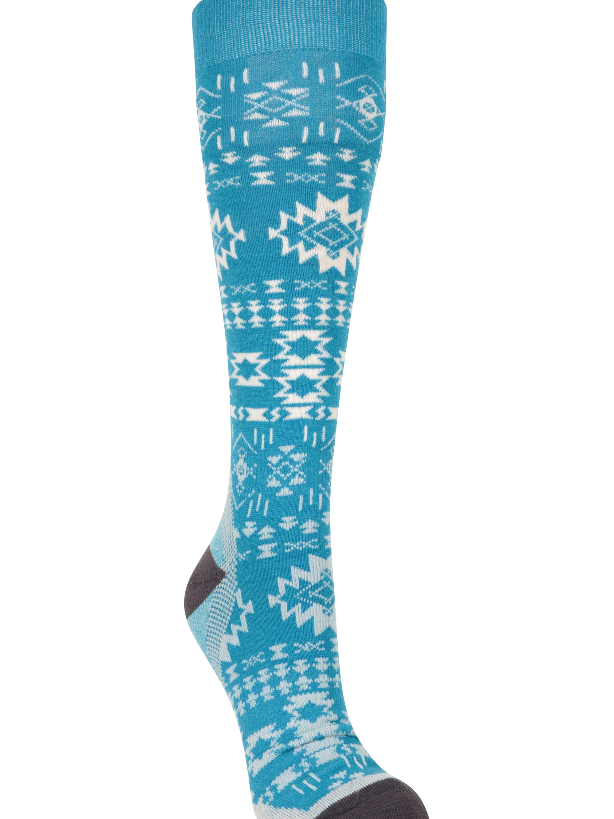 Mountain Warehouse Polar Womens Patterned Merino Technical Knee Length Ski Socks
