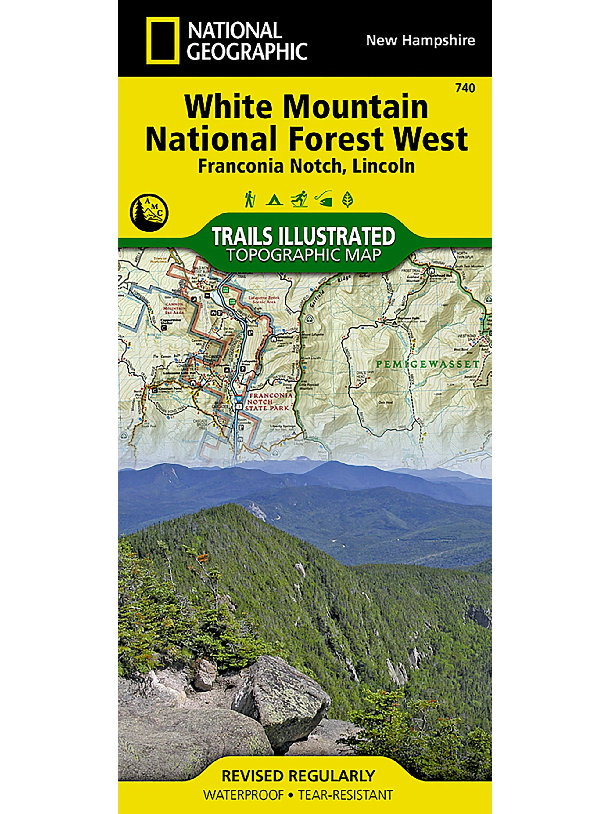 National Geographic White Mountain National Forest West Map [Franconia Notch, Lincoln]