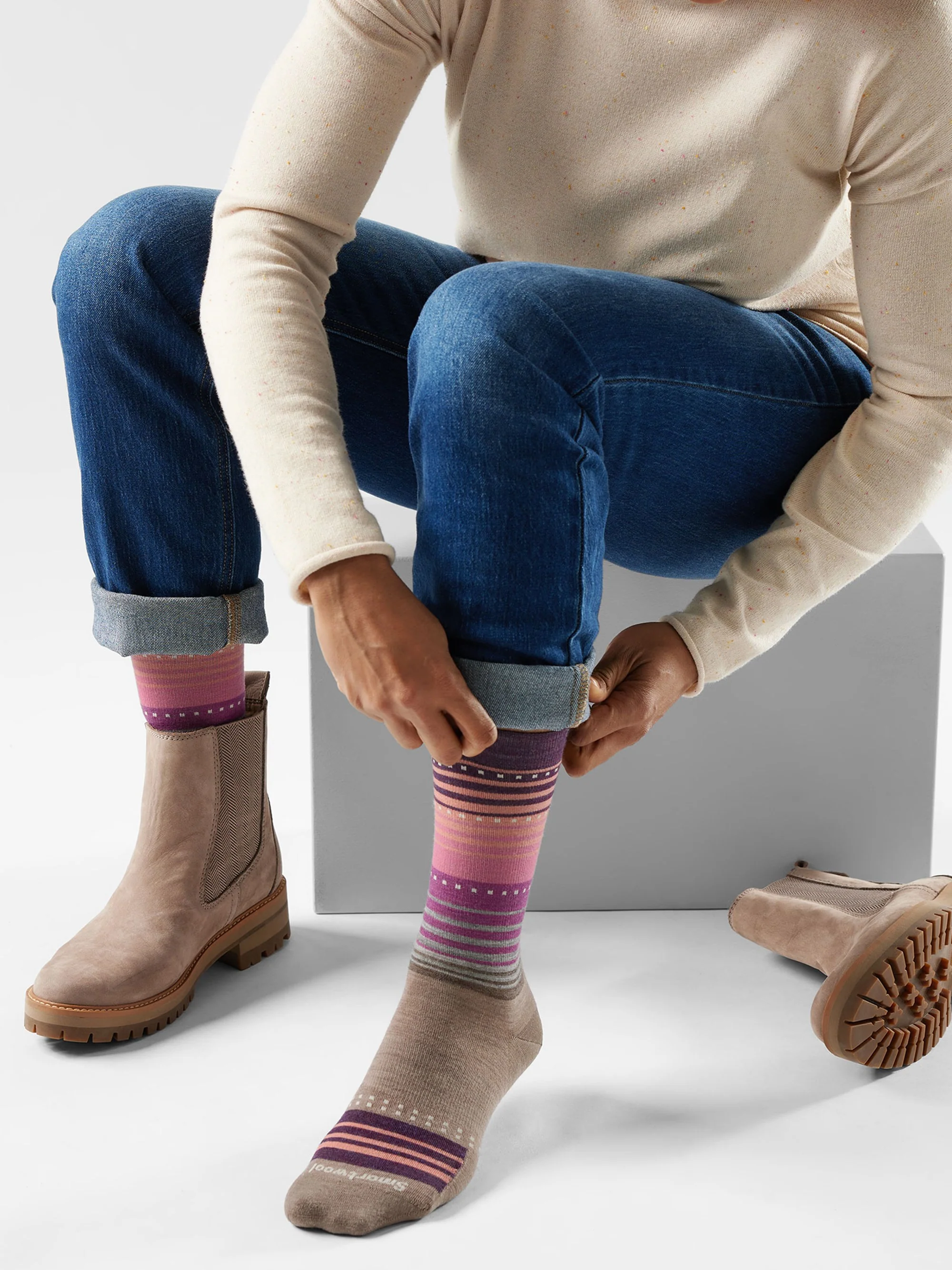 Smartwool Mens Everyday Stitch Stripe Crew Socks - Image 3