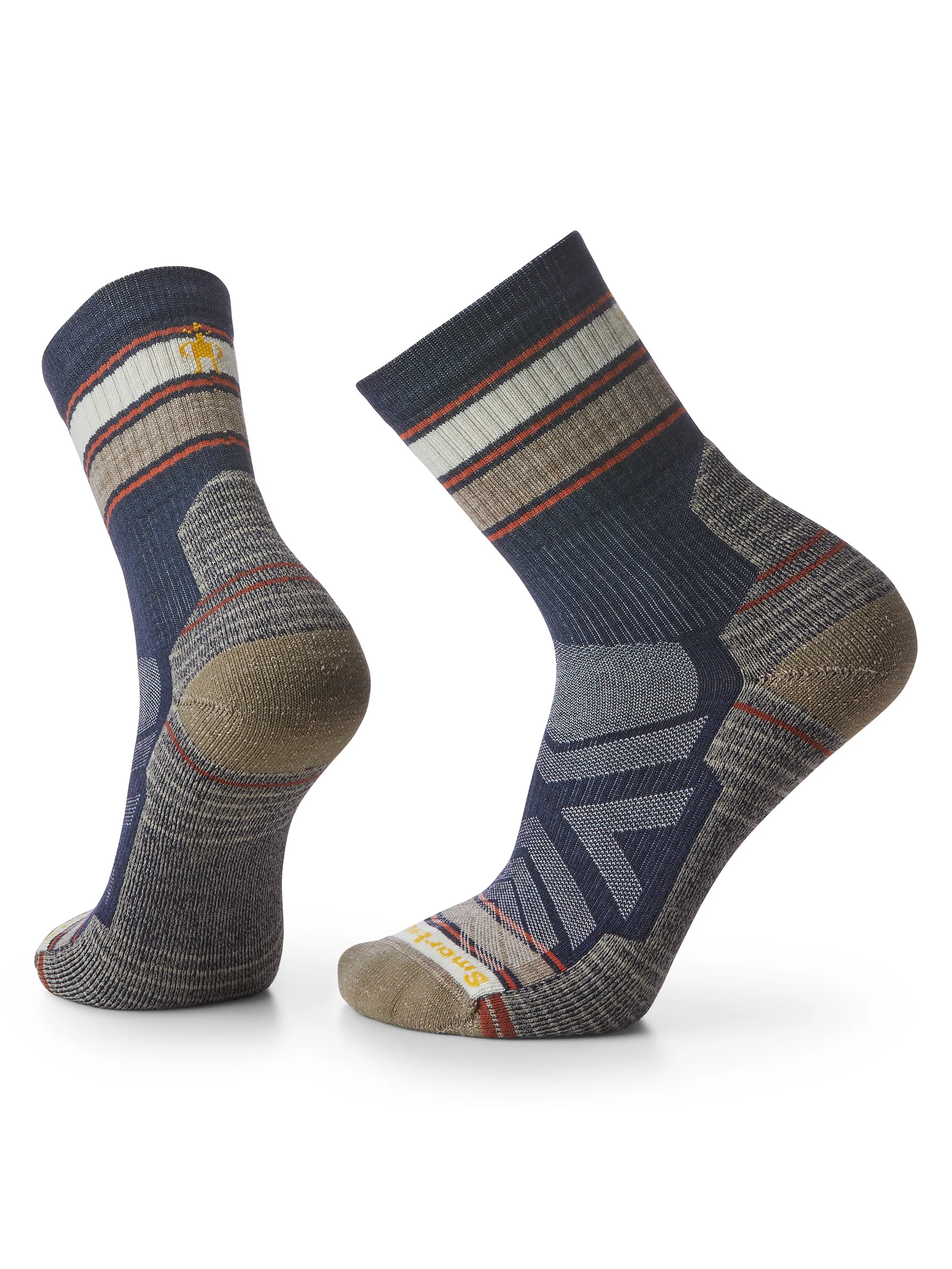 Smartwool Mens Hike Light Cushion Striped Mid Crew Socks
