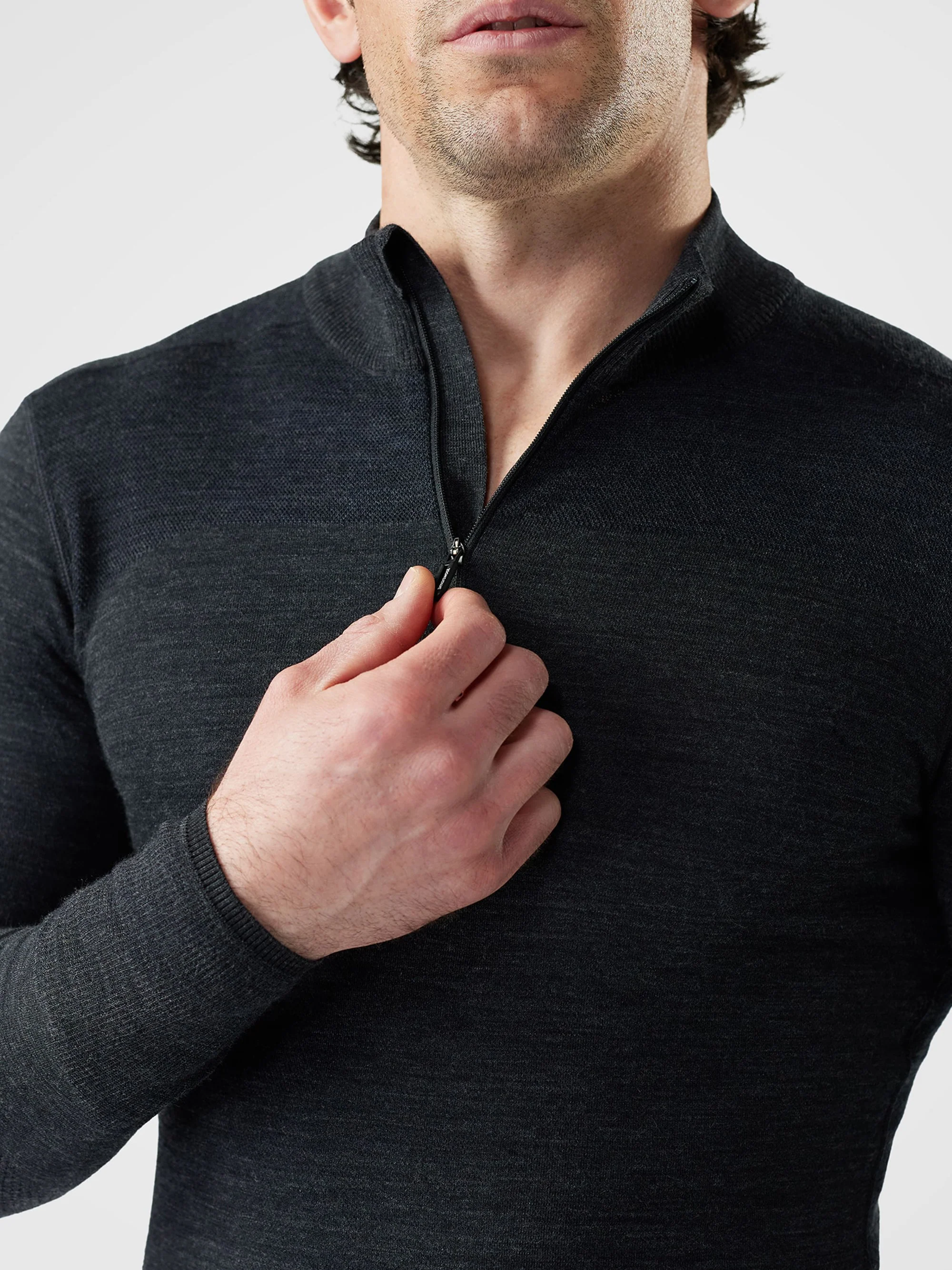 Smartwool Mens Intraknit Thermal Merino Base Layer 1/4 Zip - Image 3